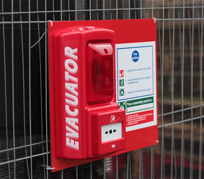 Mounting Board with Fire Action Notice - Wireless Alarms - London Electrical and Fire